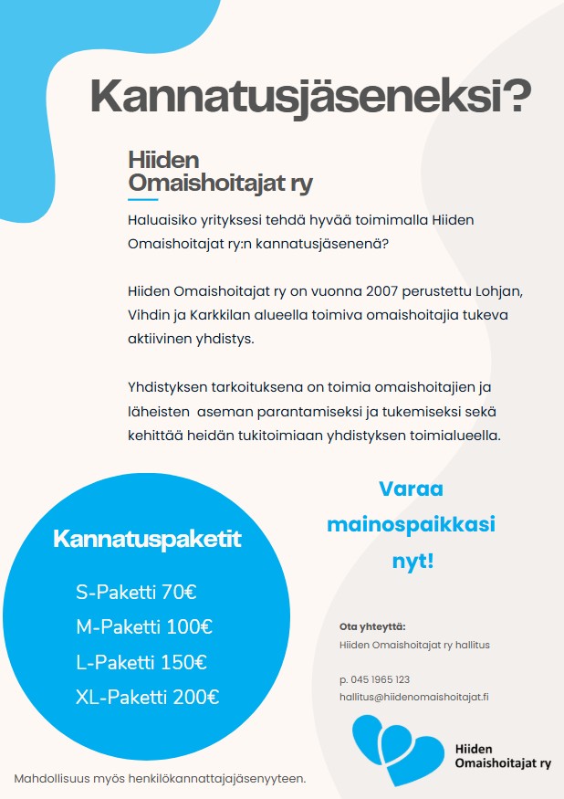 Liity kannatusjäseneksi -esitteen kansikuva
